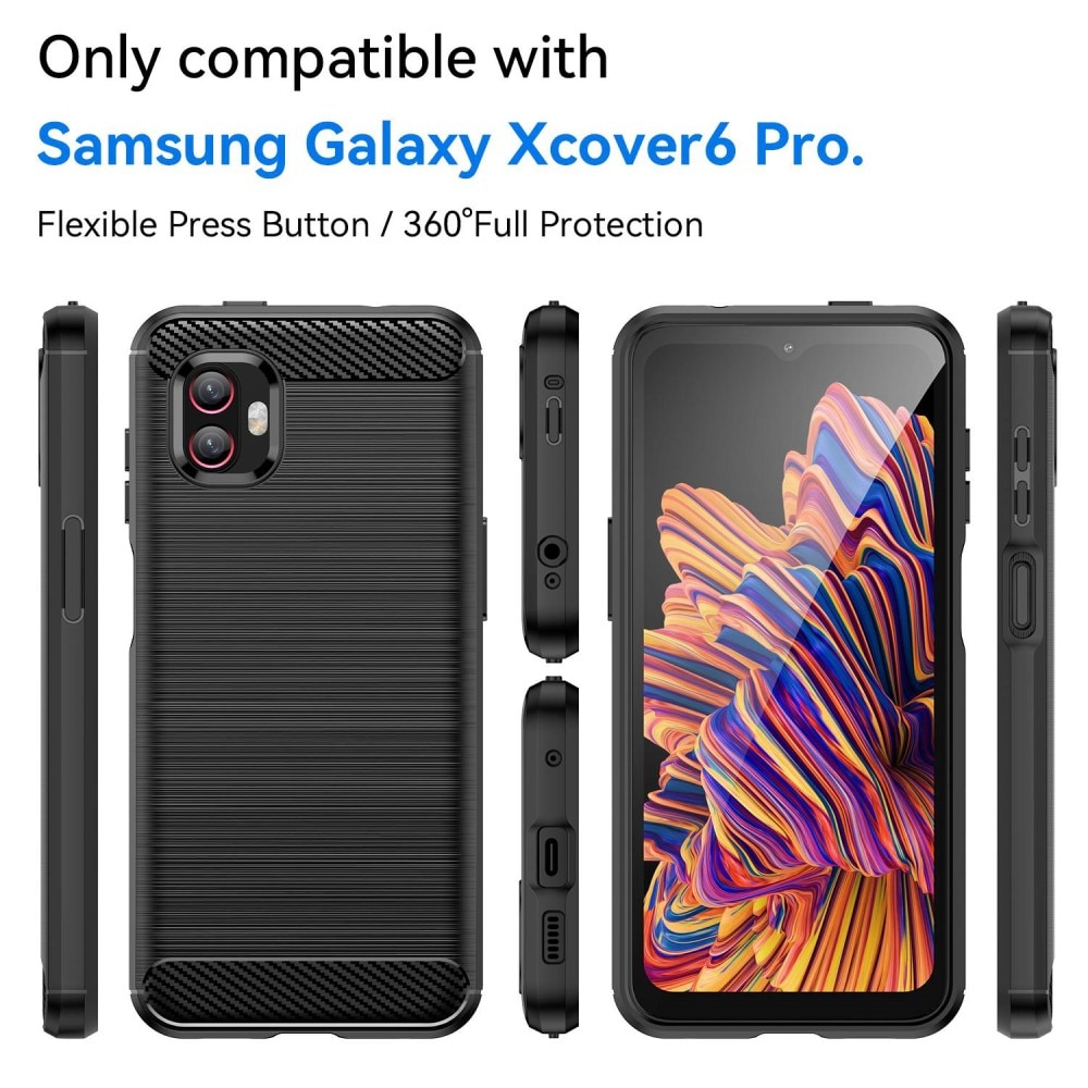 Samsung Galaxy Xcover 6 Pro Hülle TPU Brushed Schwarz