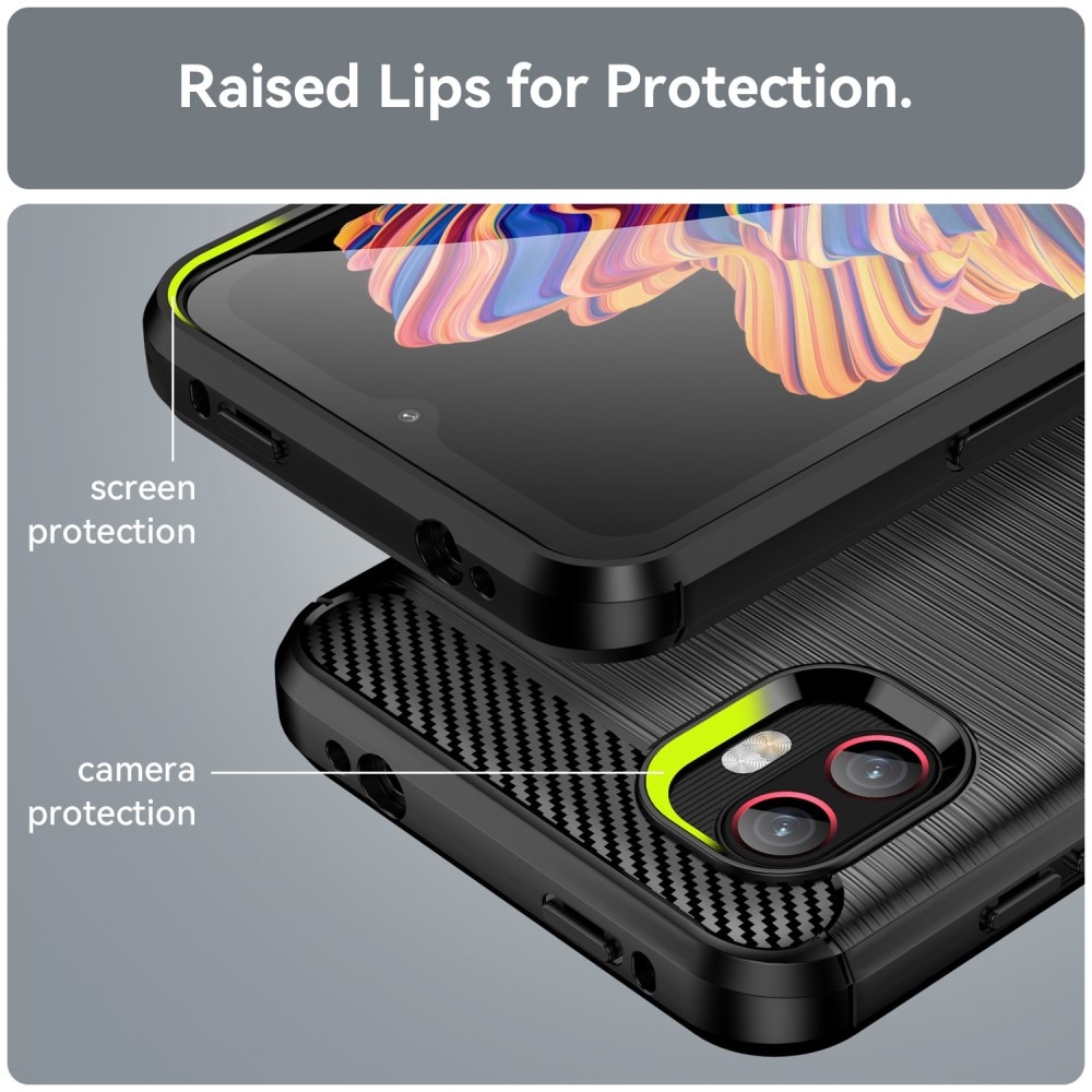 Samsung Galaxy Xcover 6 Pro Hülle TPU Brushed Schwarz
