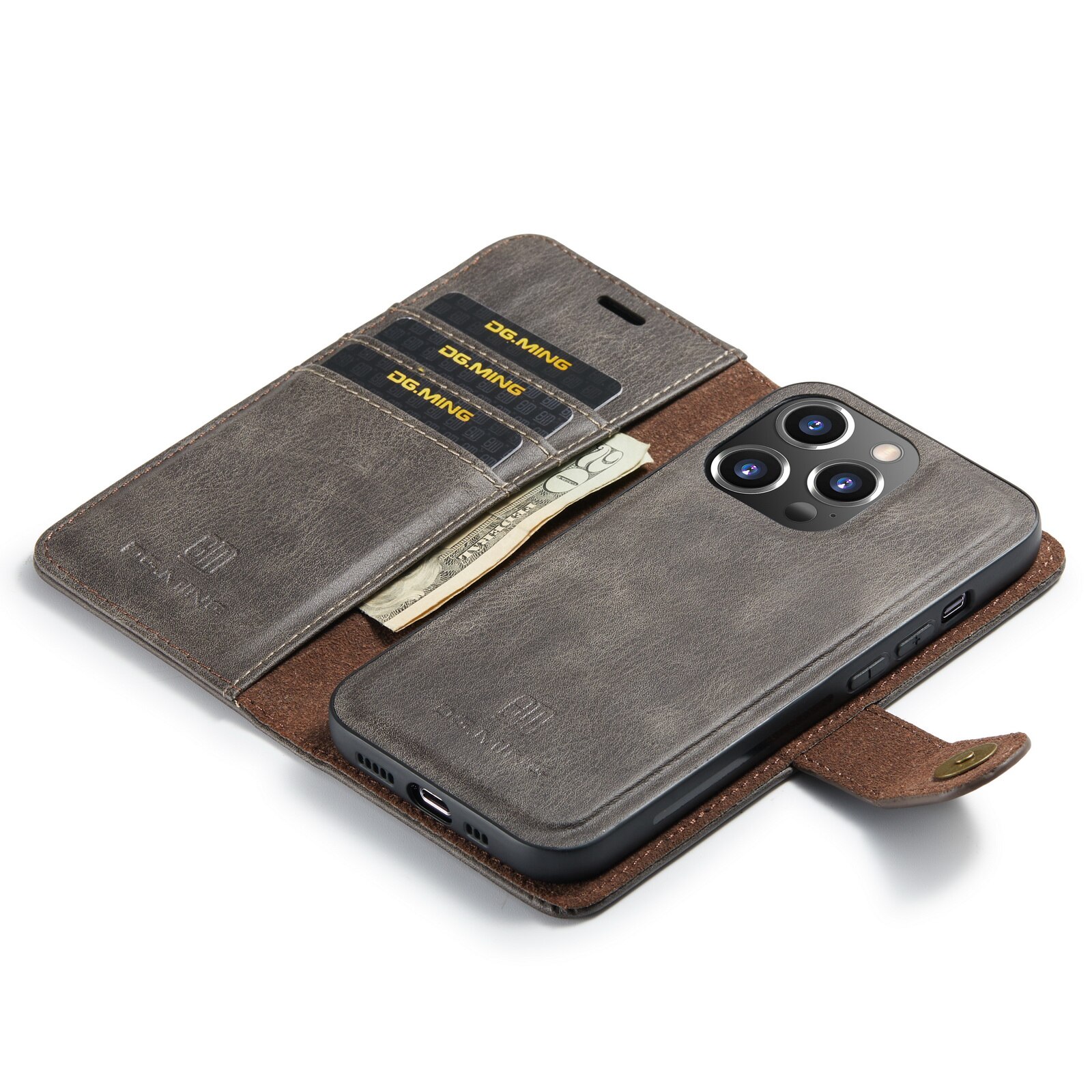 Handytasche Magnetische iPhone 14 Pro Max Brown