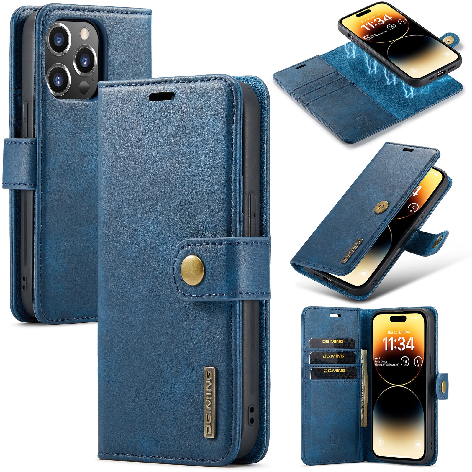 Handytasche Magnetische iPhone 14 Pro Blue