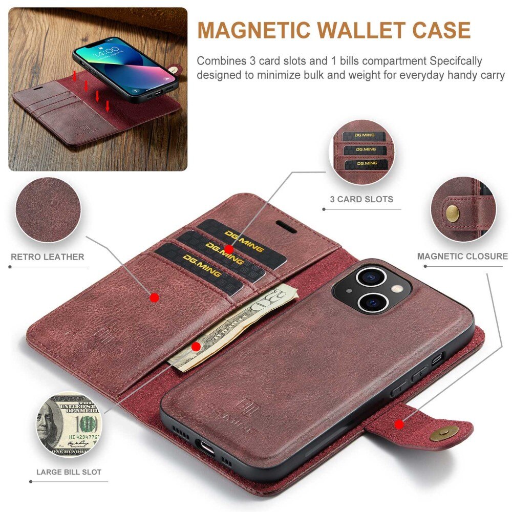 Handytasche Magnetische Apple iPhone 14 Plus Rot