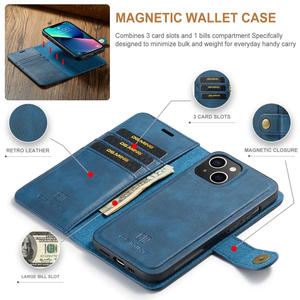 Handytasche Magnetische iPhone 14 Plus Blue