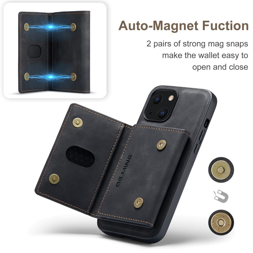 Magnetic Card Slot Case iPhone 14 Plus Schwarz