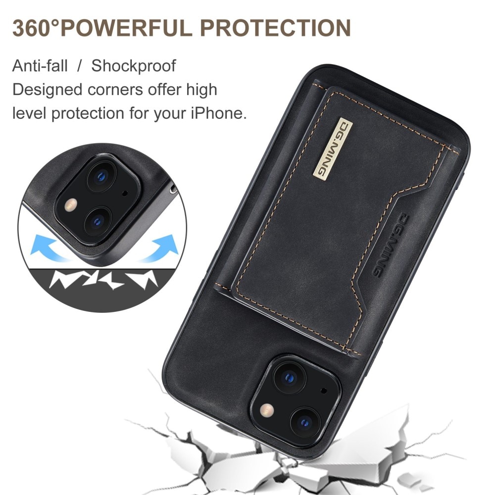 Magnetic Card Slot Case iPhone 14 Plus Schwarz