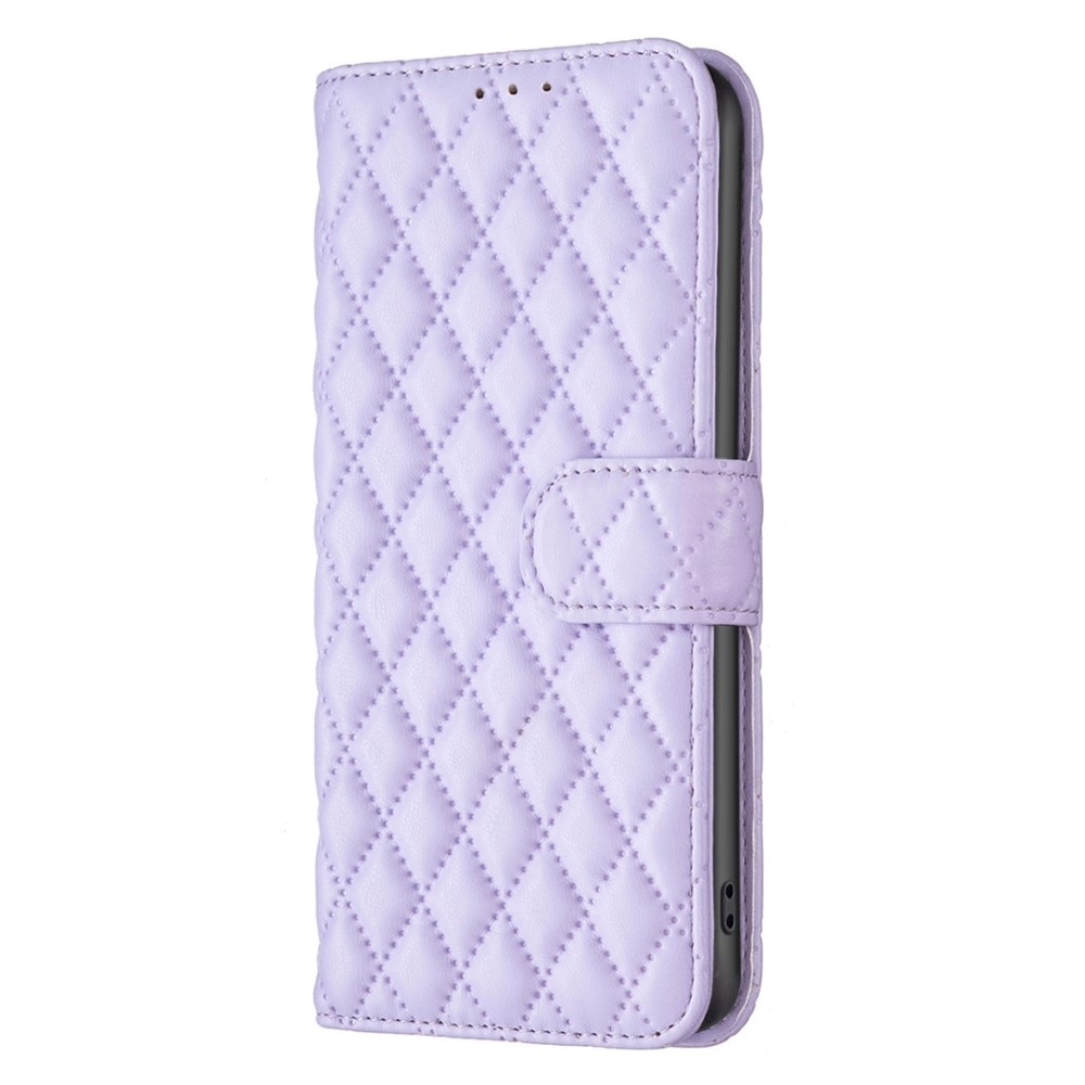 iPhone 14 Portemonnaie-Hülle Quilted Lila
