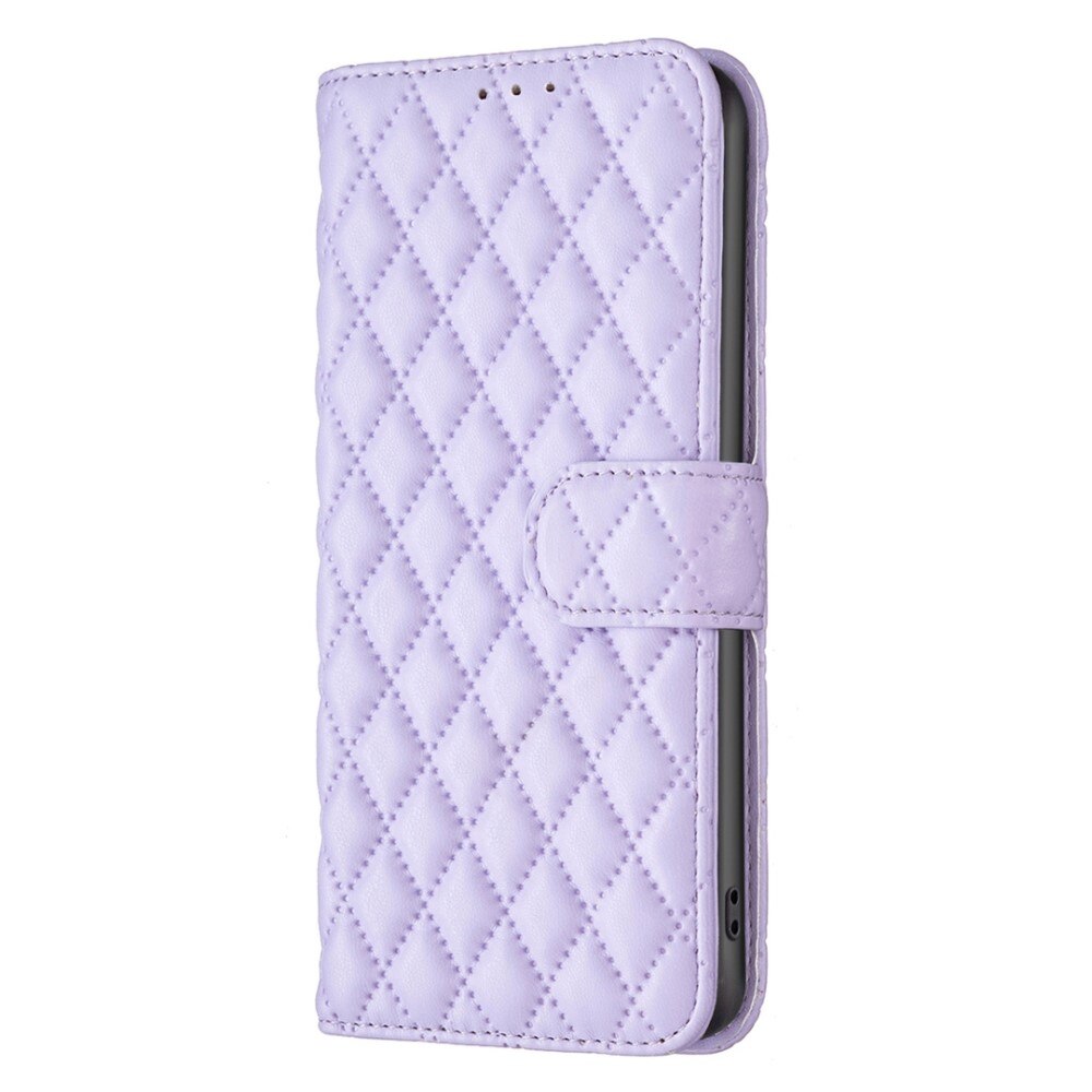 iPhone 14 Portemonnaie-Hülle Quilted Lila