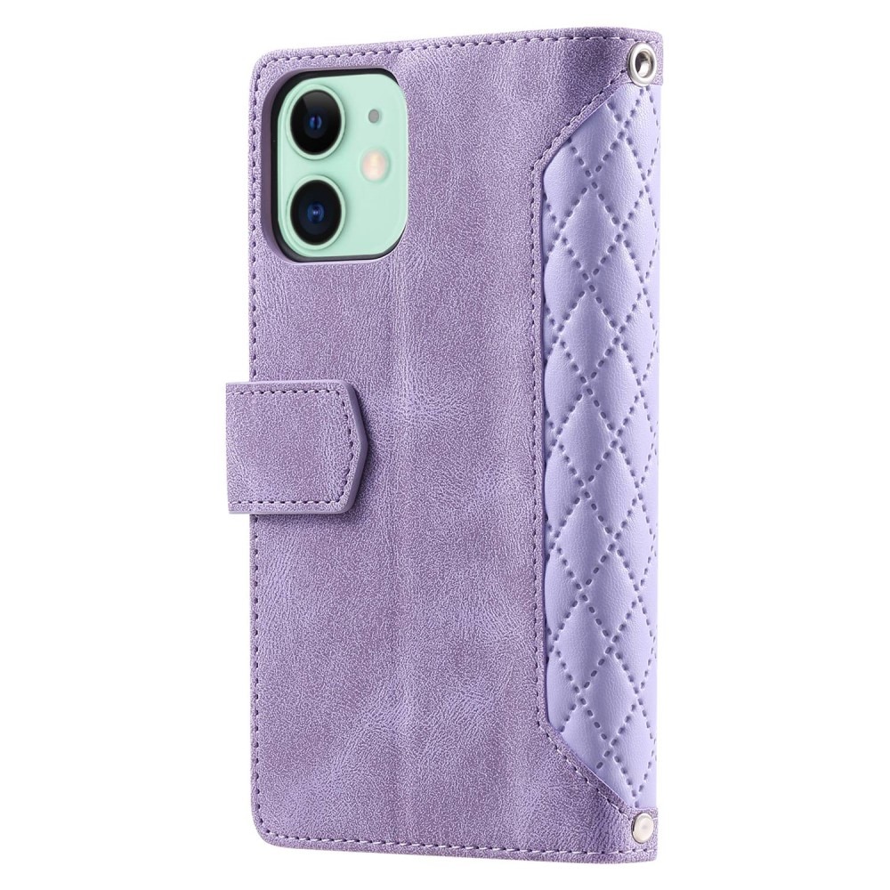 iPhone 11 Brieftasche Hülle Quilted Lila