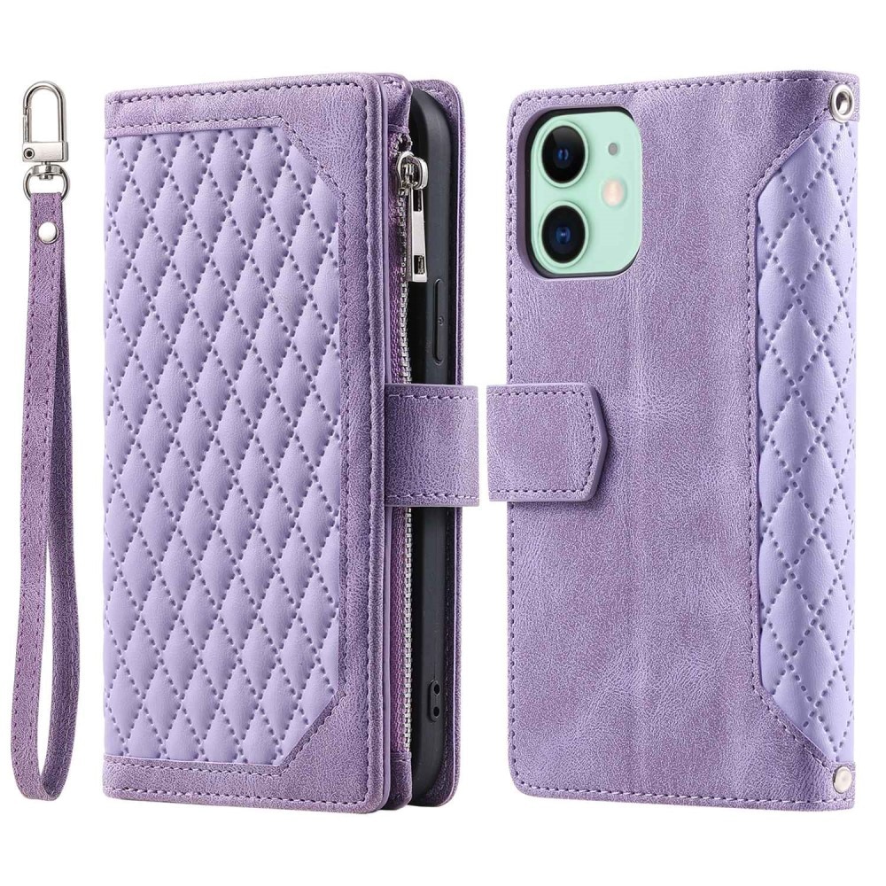 iPhone 11 Brieftasche Hülle Quilted Lila