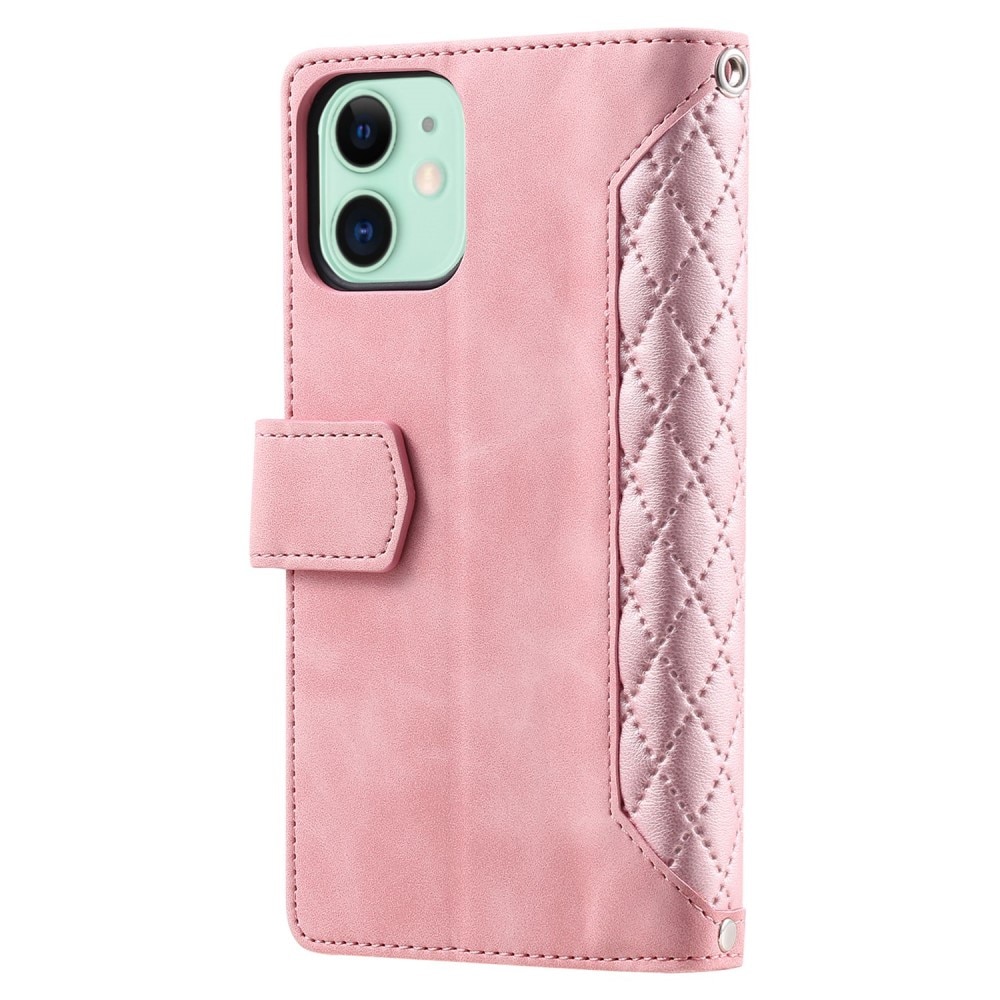 iPhone 11 Brieftasche Hülle Quilted Rosa