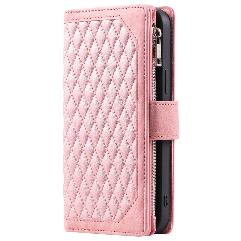 iPhone 11 Brieftasche Hülle Quilted Rosa