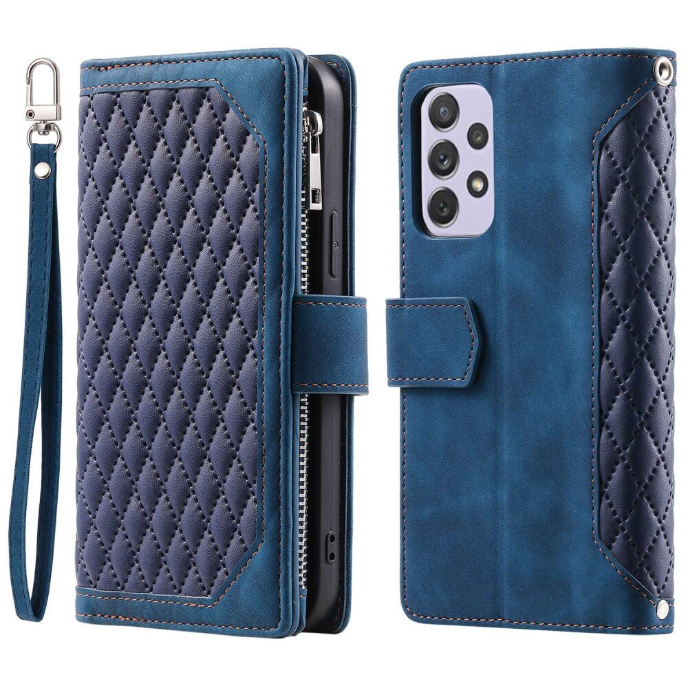 Samsung Galaxy A52/A52s Brieftasche Hülle Quilted Blau