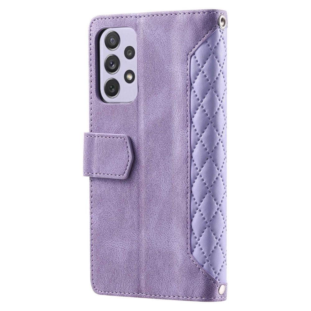 Samsung Galaxy A52/A52s Brieftasche Hülle Quilted Lila