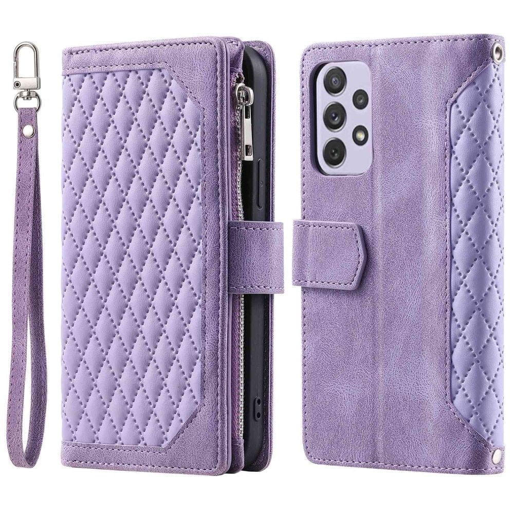 Samsung Galaxy A52/A52s Brieftasche Hülle Quilted Lila