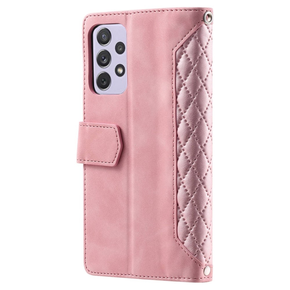 Samsung Galaxy A52/A52s Brieftasche Hülle Quilted Rosa