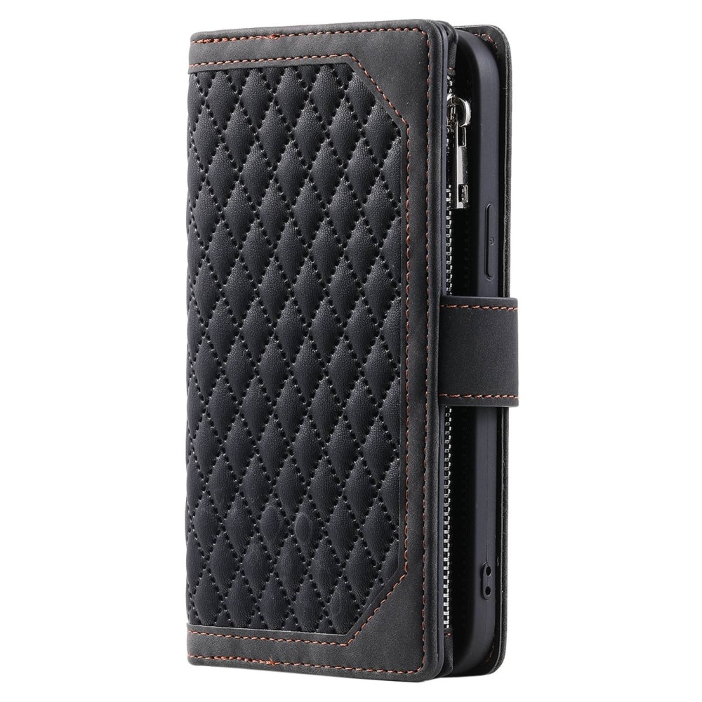 Samsung Galaxy A53 Brieftasche Hülle Quilted Schwarz