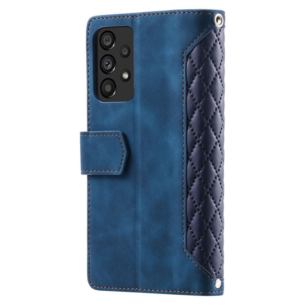 Samsung Galaxy A53 Brieftasche Hülle Quilted Blau