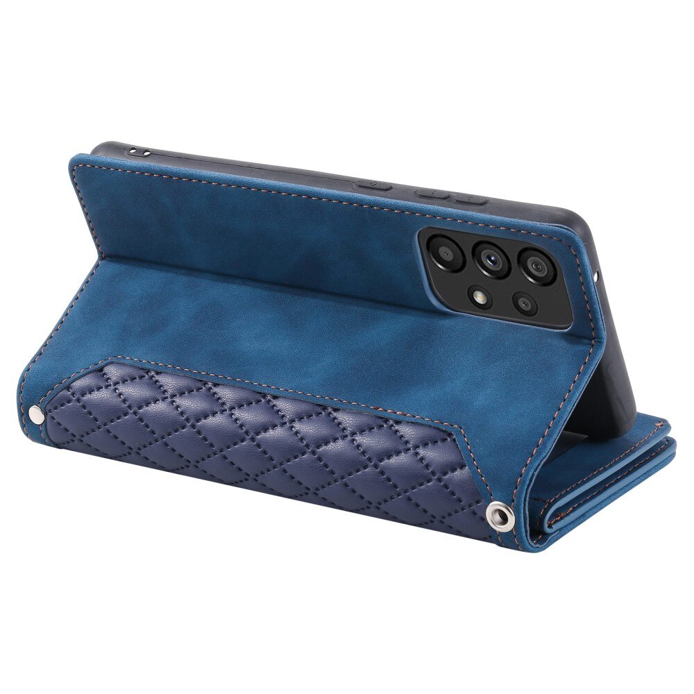 Samsung Galaxy A53 Brieftasche Hülle Quilted Blau