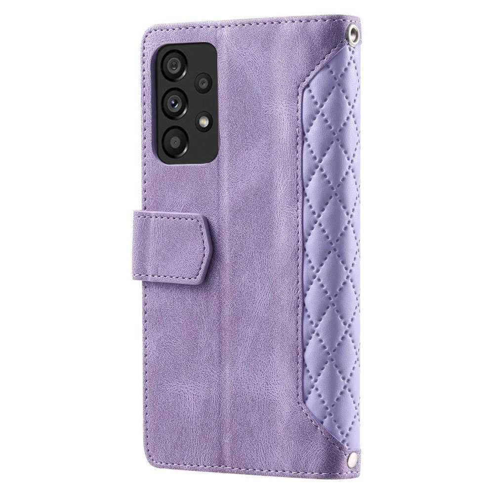 Samsung Galaxy A53 Brieftasche Hülle Quilted Lila