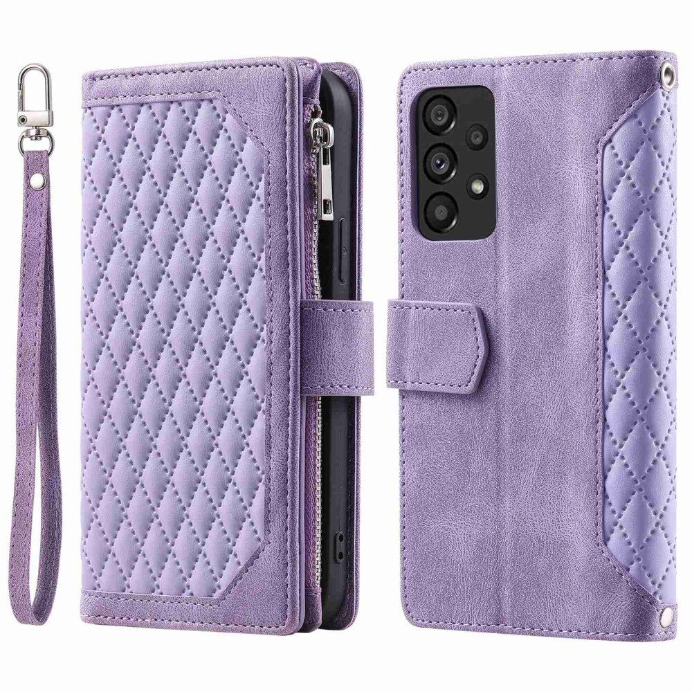 Samsung Galaxy A53 Brieftasche Hülle Quilted Lila