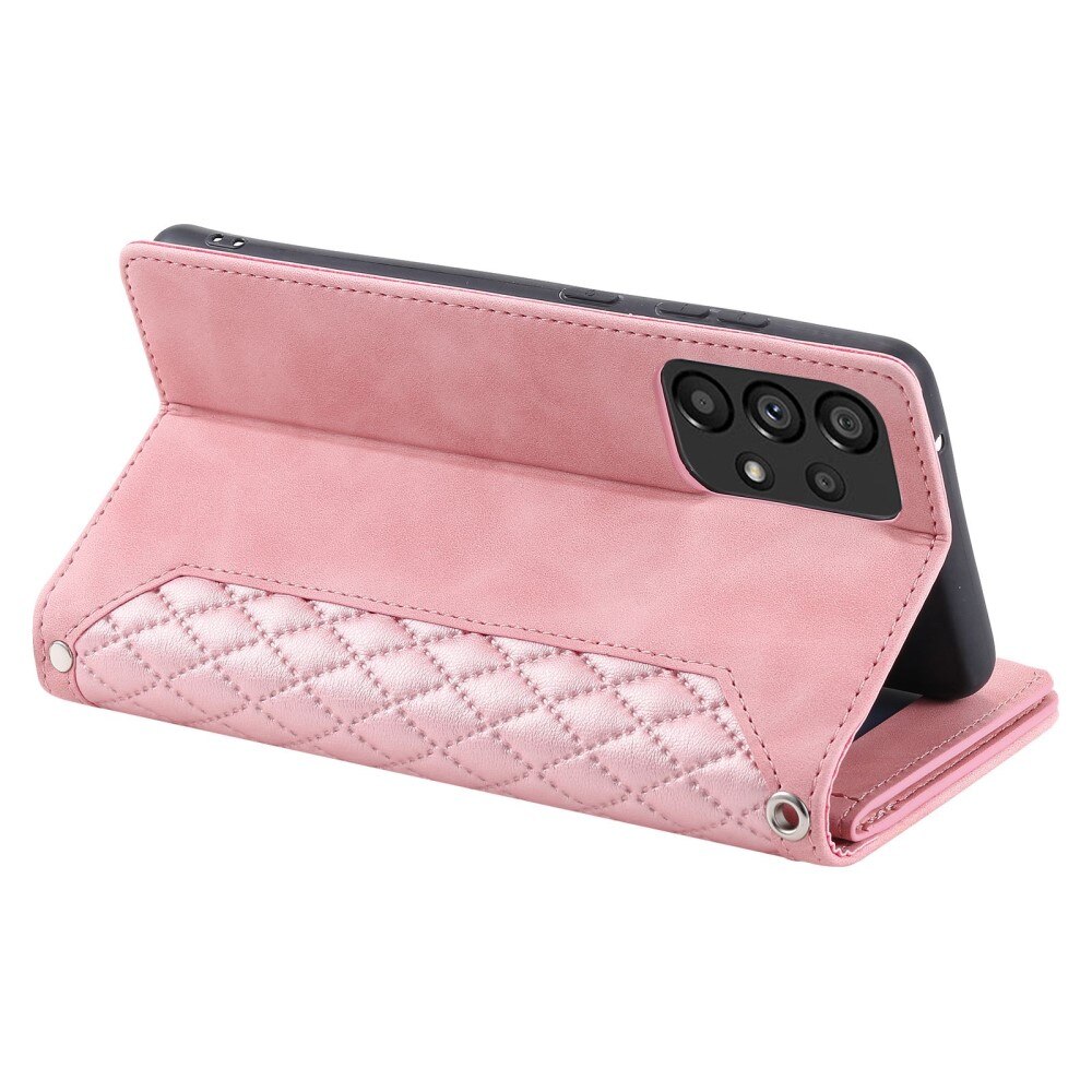 Samsung Galaxy A53 Brieftasche Hülle Quilted Rosa