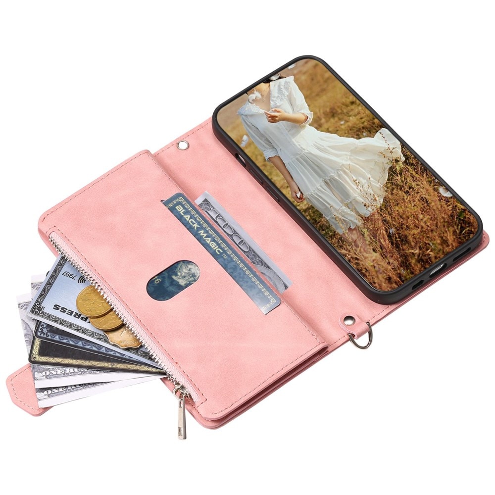 iPhone Xr Brieftasche Hülle Quilted Rosa