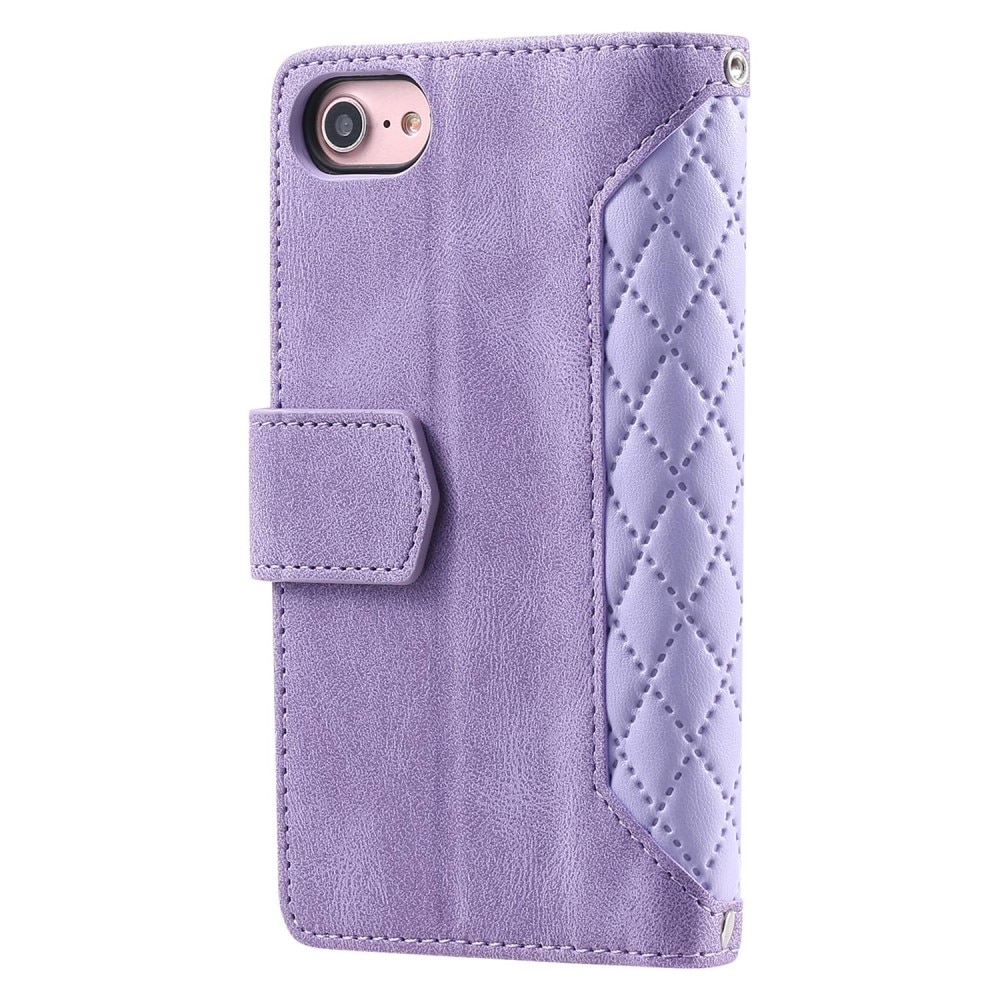 iPhone 7 Brieftasche Hülle Quilted lila