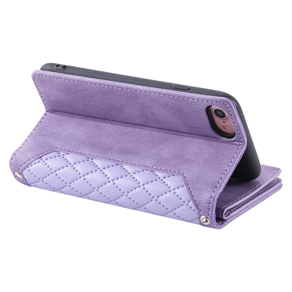 iPhone 7 Brieftasche Hülle Quilted lila