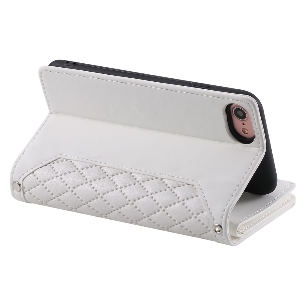 iPhone SE (2020) Brieftasche Hülle Quilted weiß