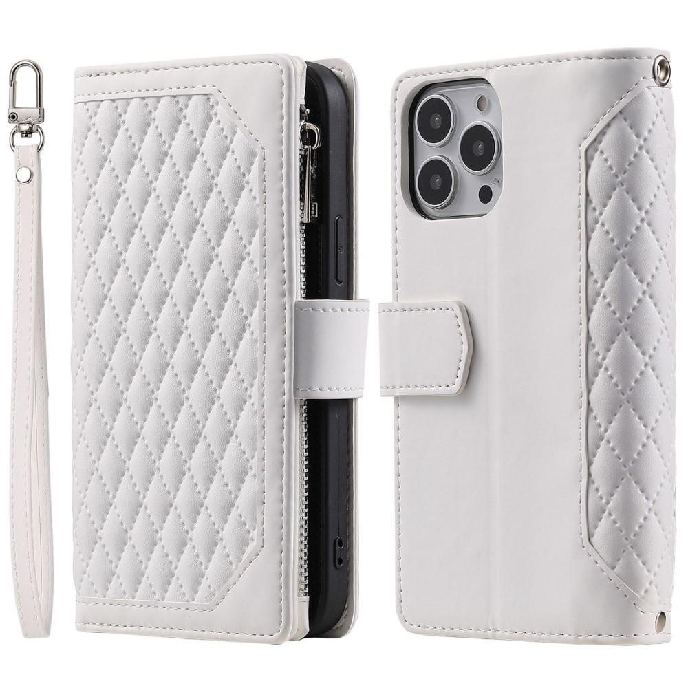iPhone 14 Pro Brieftasche Hülle Weiß