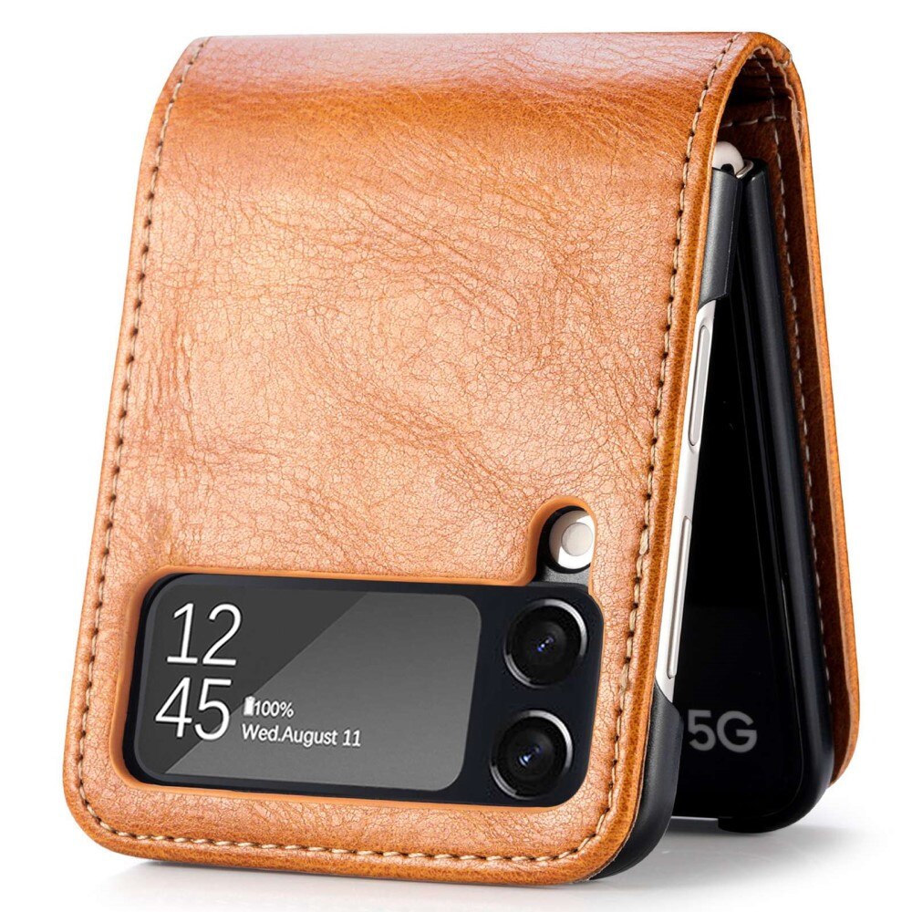 Samsung Galaxy Z Flip 4 Handytasche Cognac