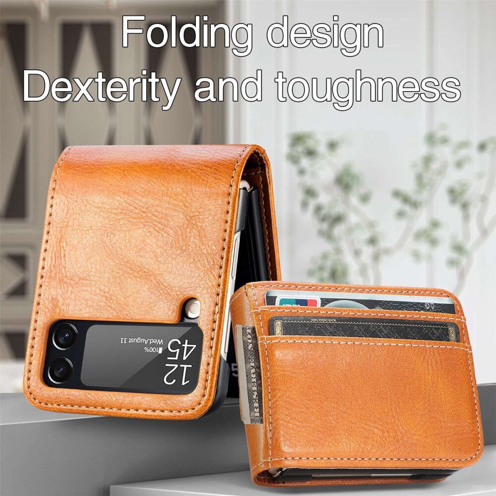 Samsung Galaxy Z Flip 4 Handytasche Cognac