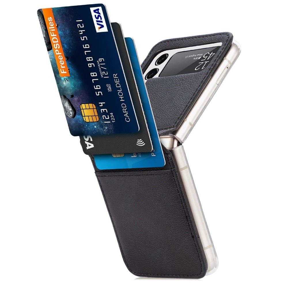 Slim Card Wallet Samsung Galaxy Z Flip 4 Schwarz