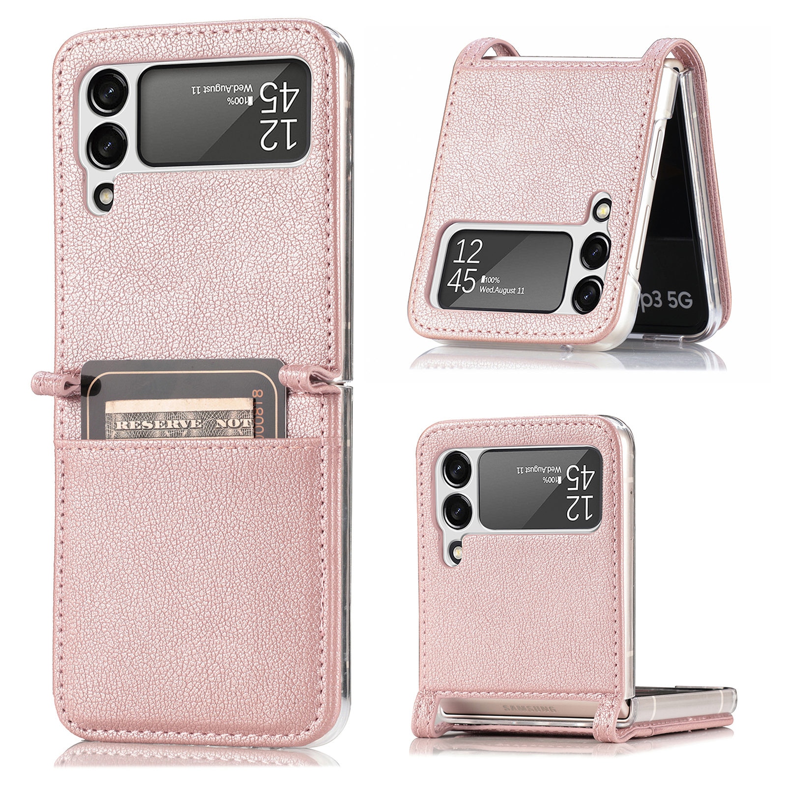 Slim Card Wallet Samsung Galaxy Z Flip 4 Rosa