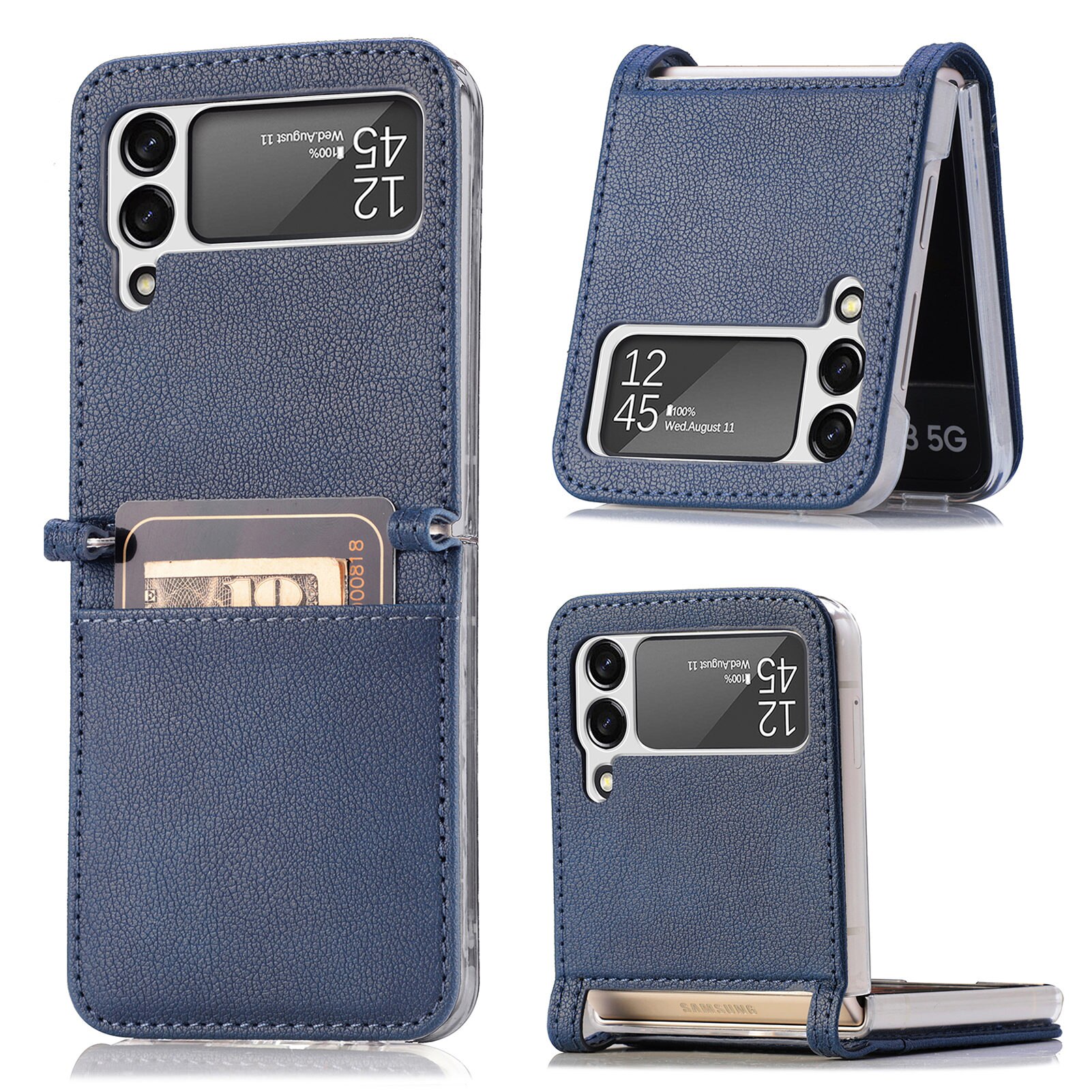 Slim Card Wallet Samsung Galaxy Z Flip 4 Blau