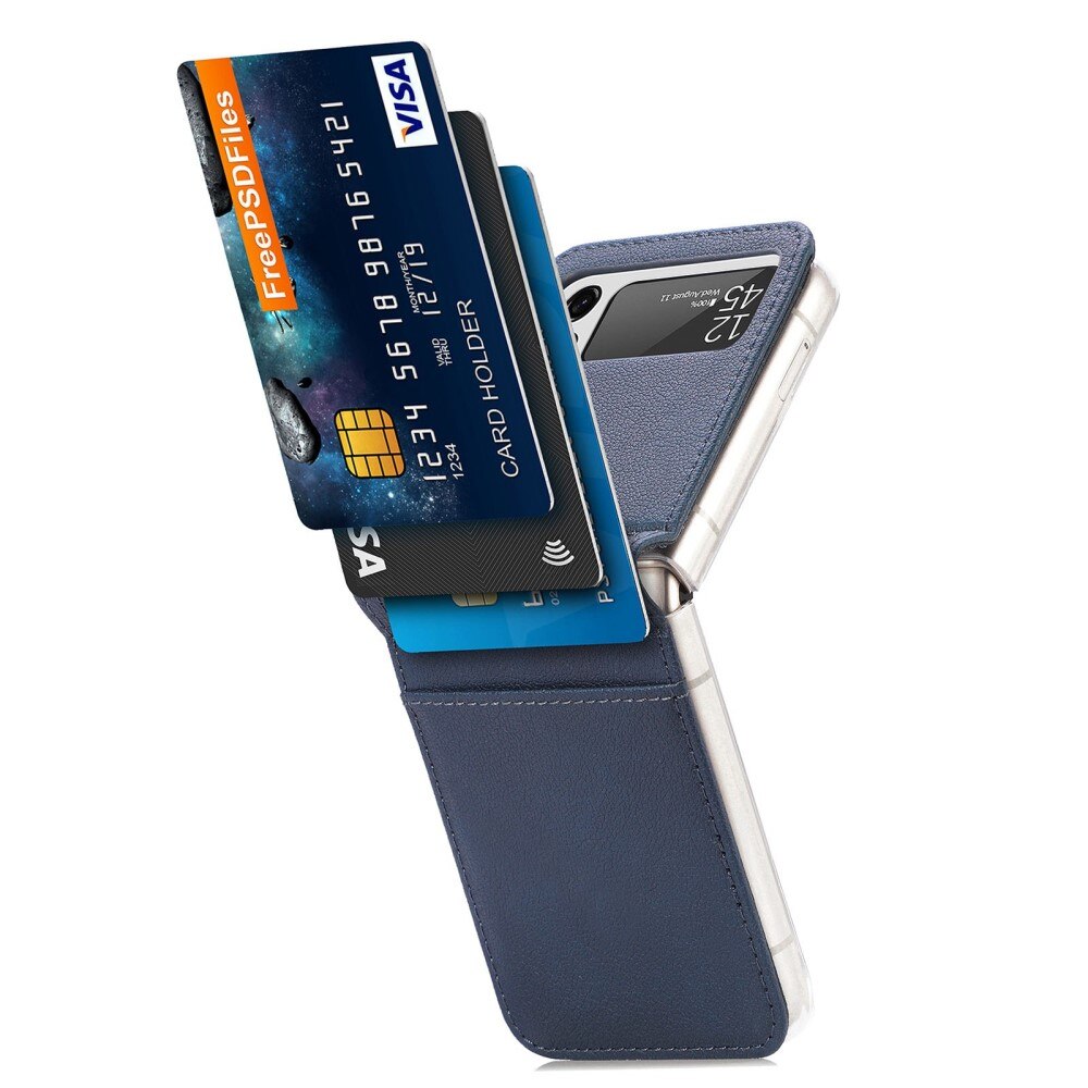 Slim Card Wallet Samsung Galaxy Z Flip 4 Blau