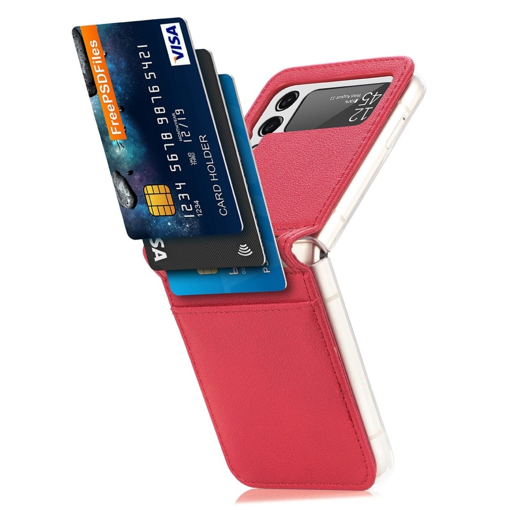 Slim Card Wallet Samsung Galaxy Z Flip 4 Rot