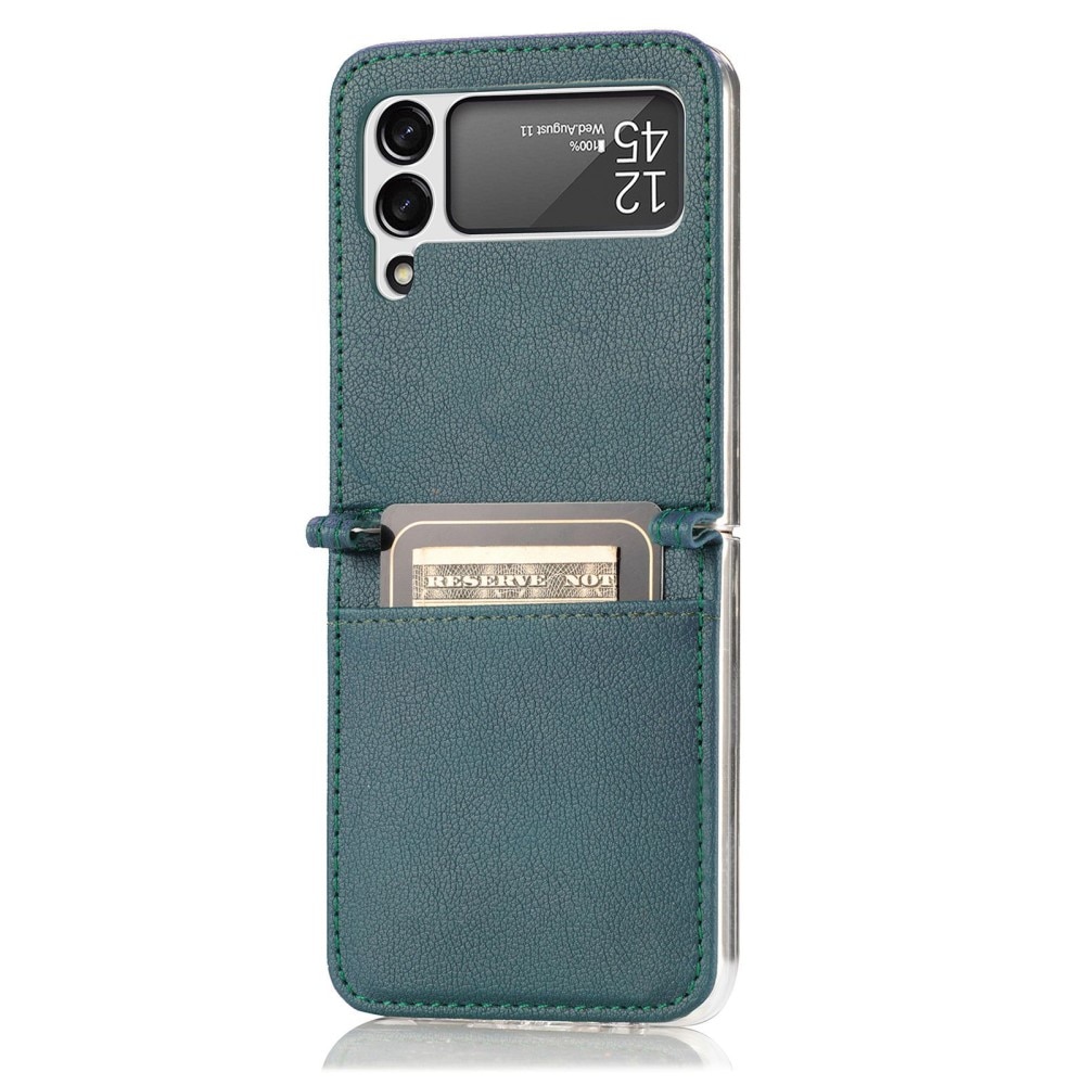 Slim Card Wallet Samsung Galaxy Z Flip 4 Grün