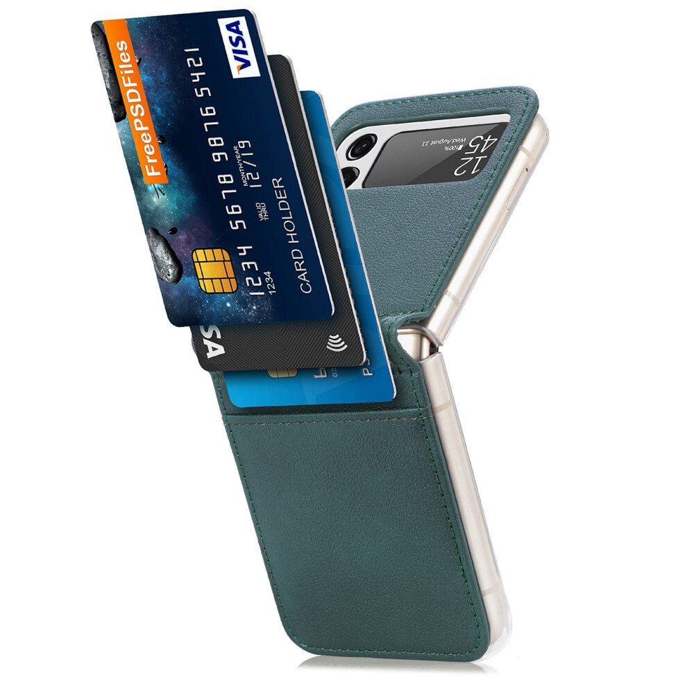 Slim Card Wallet Samsung Galaxy Z Flip 4 Grün