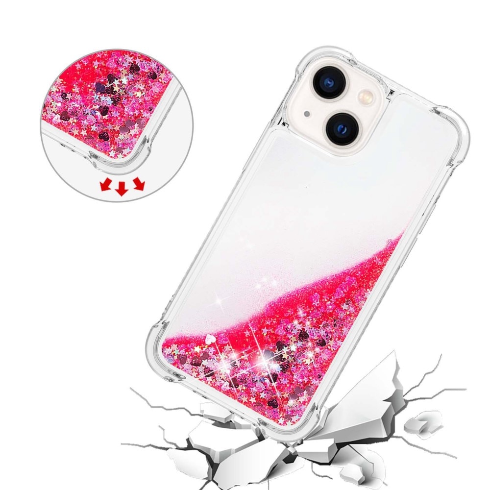 iPhone 14 Glitter Powder TPU Case Rosa