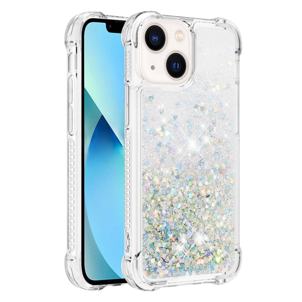 iPhone 14 Glitter Powder TPU Case Silber