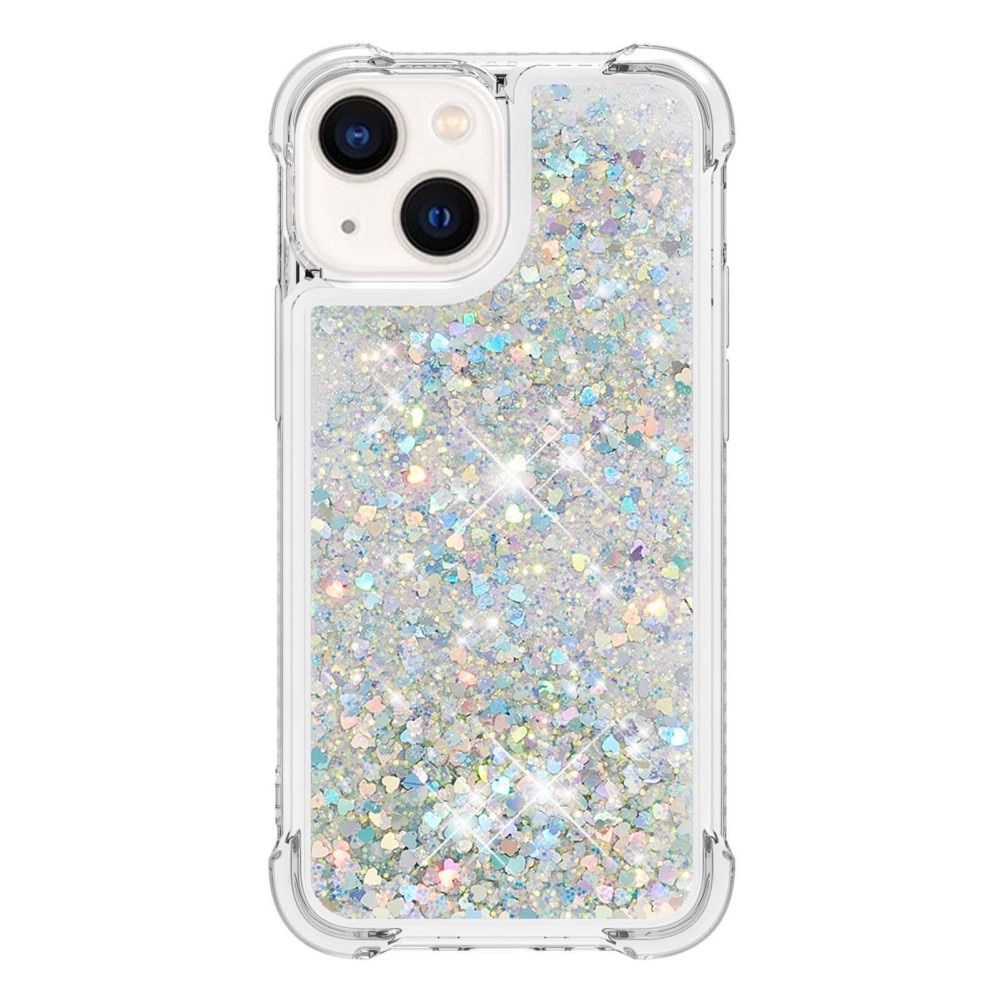 iPhone 14 Glitter Powder TPU Case Silber