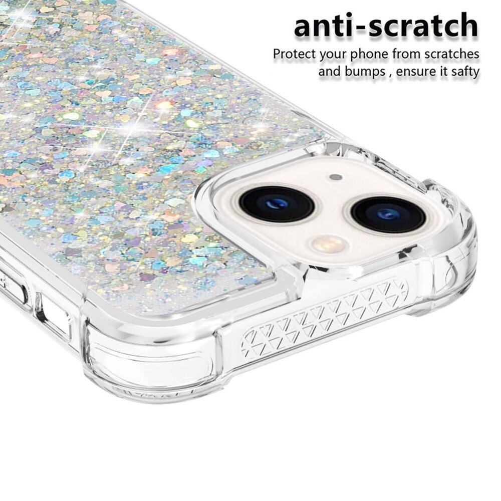 iPhone 14 Glitter Powder TPU Case Silber