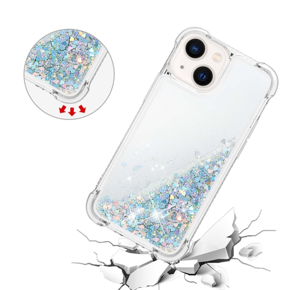 iPhone 14 Glitter Powder TPU Case Silber