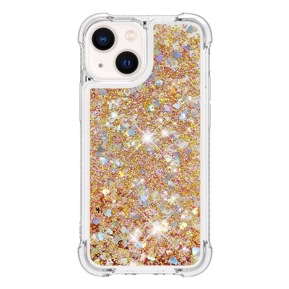iPhone 14 Glitter Powder TPU Case Gold