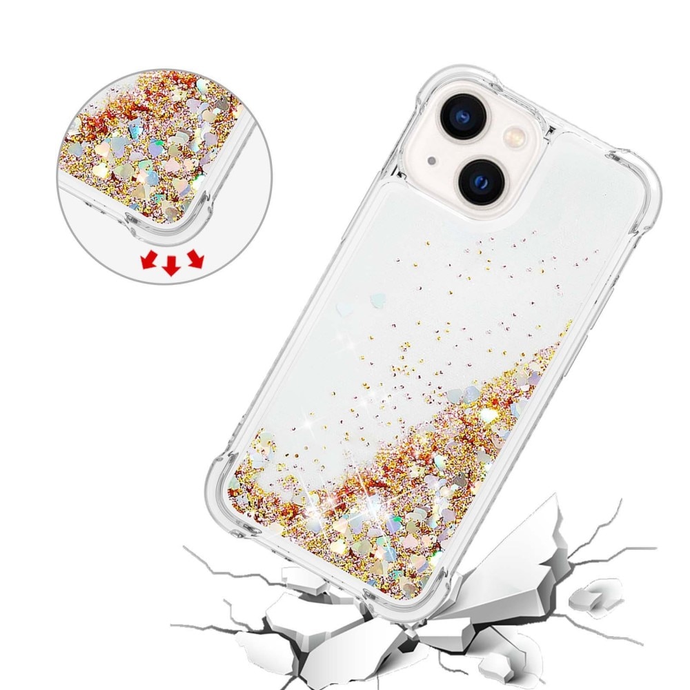 iPhone 14 Glitter Powder TPU Case Gold