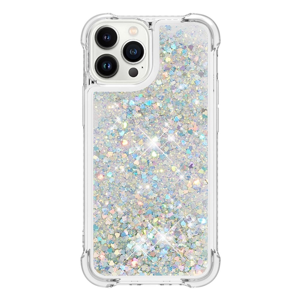 iPhone 14 Pro Glitter Powder TPU Case Silber