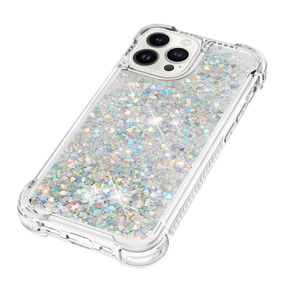 iPhone 14 Pro Glitter Powder TPU Case Silber