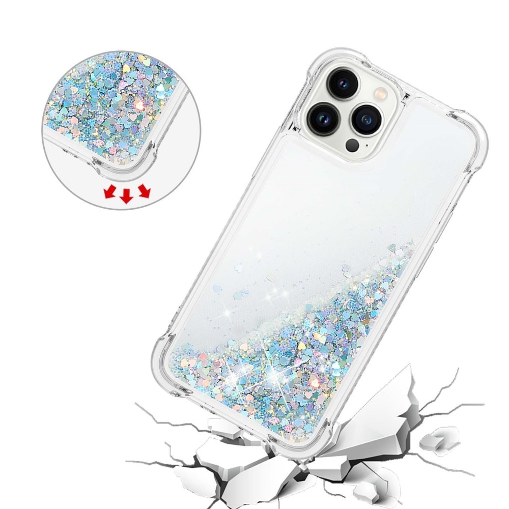 iPhone 14 Pro Glitter Powder TPU Case Silber