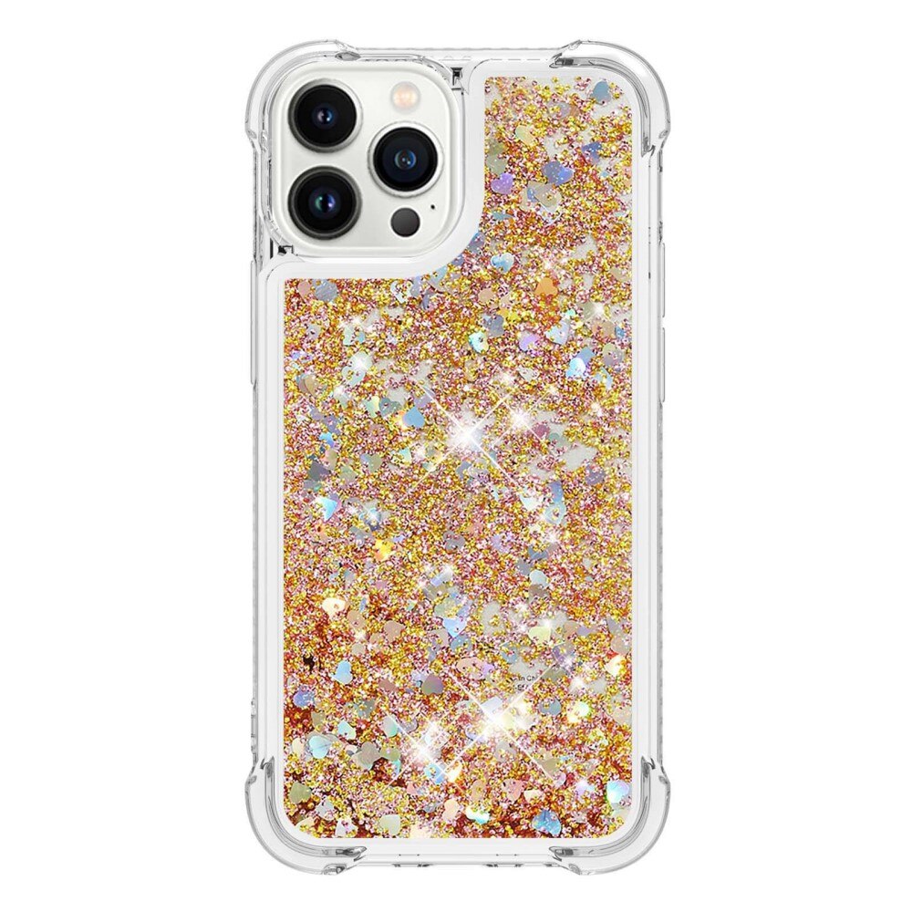 iPhone 14 Pro Glitter Powder TPU Case Gold