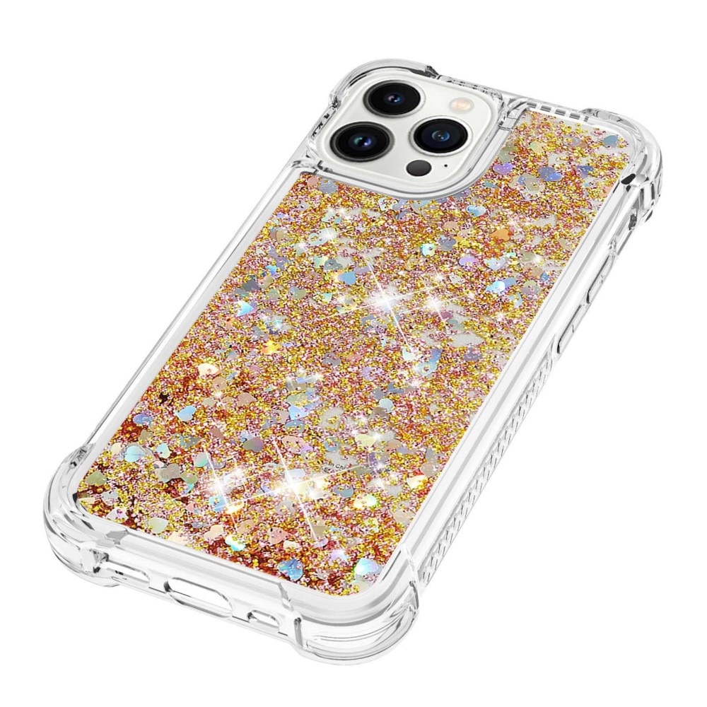 iPhone 14 Pro Glitter Powder TPU Case Gold